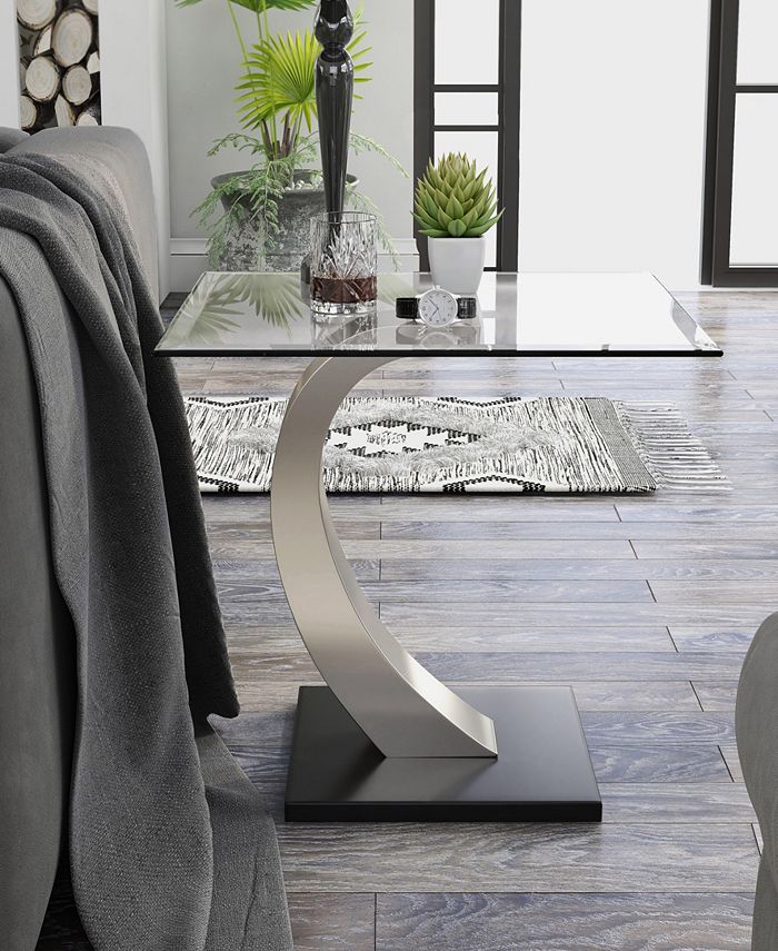 Furniture of America Navarre Square Glass Top End Table Macy's