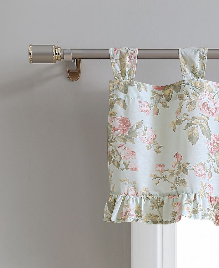 Laura Ashley Madelynn Tab Top Ruffle Valance, 50" x 20" & Reviews