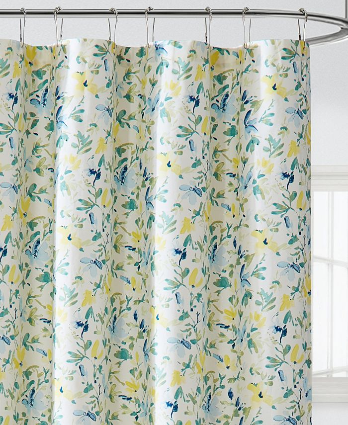Laura Ashley Nora Cotton Shower Curtain, 72" X 72" Macy's