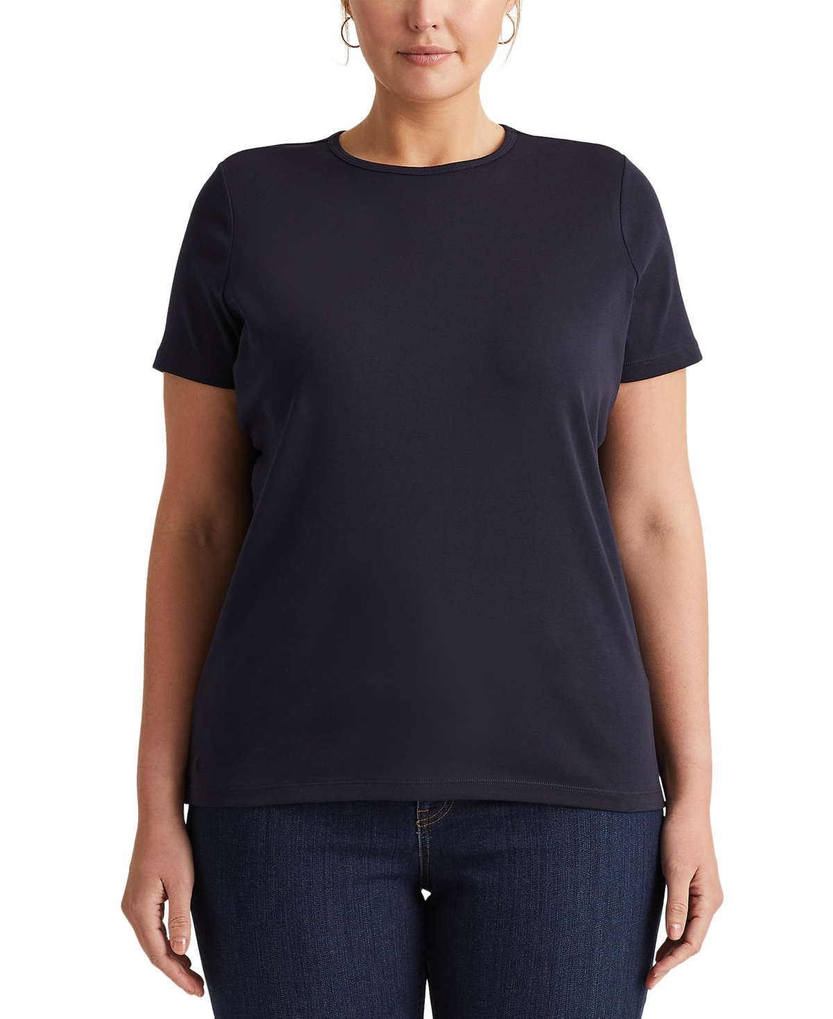 Lauren Ralph Lauren Plus Size Stretch Cotton T-Shirt