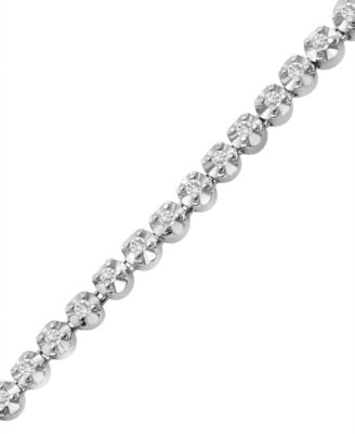 Diamond Tennis Bolo Anklet (1/2 ct. t.w.) in Sterling Silver, Created for Macy's