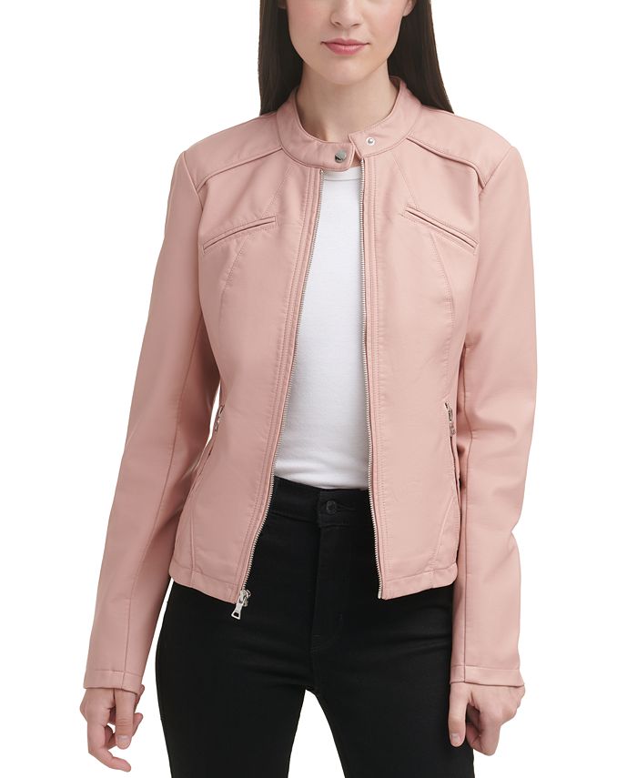 GUESS - Faux-Leather Moto Jacket