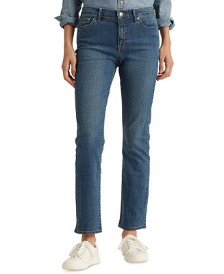 Lauren Ralph Lauren Petite Mid-Rise Straight Jean, Petite & Petite Short  Lengths & Reviews - Jeans - Petites - Macy's