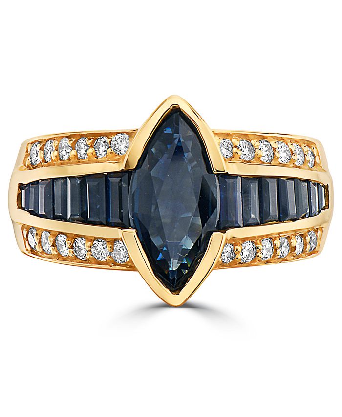 EFFY Collection - Sapphire (2-5/8 ct. t.w.) & Diamond (1/3 ct. t.w.) Ring in 14k Gold