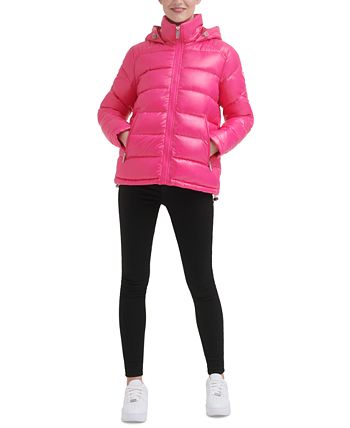 Guess Women's Hooded Puffer Jacket - Hot Pink - Size XL - Yahoo Shopping