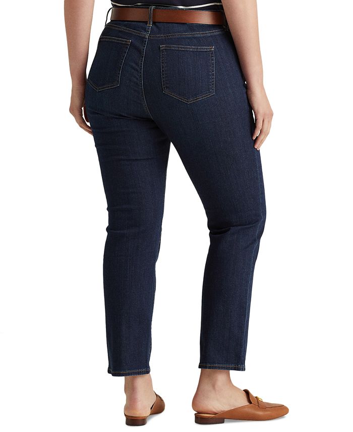 Lauren Ralph Lauren Plus-Size Mid-Rise Straight Jean - Macy's