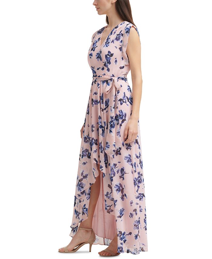 Eliza J Floral-Print High-Low Maxi Dress & Reviews - Dresses - Women ...