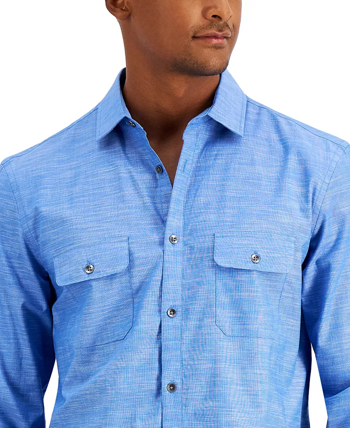 Men's Regular-Fit Solid Shirt - thumbnail 6
