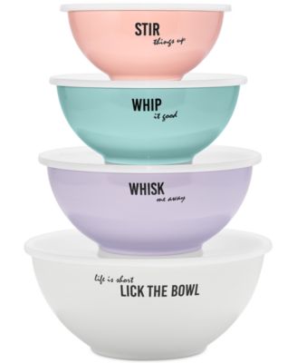 The Cellar - Melamine Mixing Bowls with Lids, Set of 4,