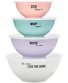 Melamine Mixing Bowls with Lids, Set of 4, Created for Macy's