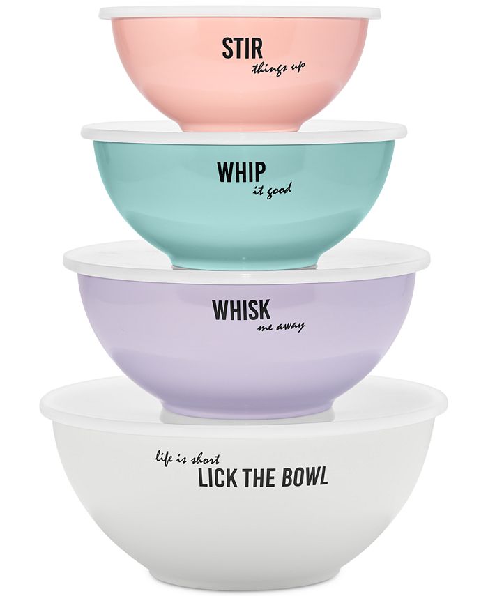 Cook with Color Mixing Bowls with Lids - 12 Piece Plastic Nesting Bowls Set  includes 6 Prep Bowls and 6 Lids, Microwave Safe Mixing Bowl Set (Pink