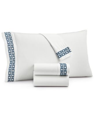 Hotel Collection Chainlinks 100 Pima Cotton Sheet Set Created For Macys Bedding In White