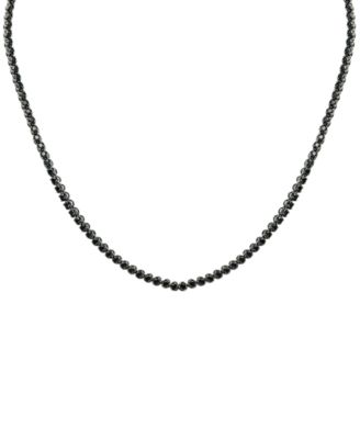 Black Diamond 20 Statement Necklace (10 ct. t.w.) in Sterling Silver