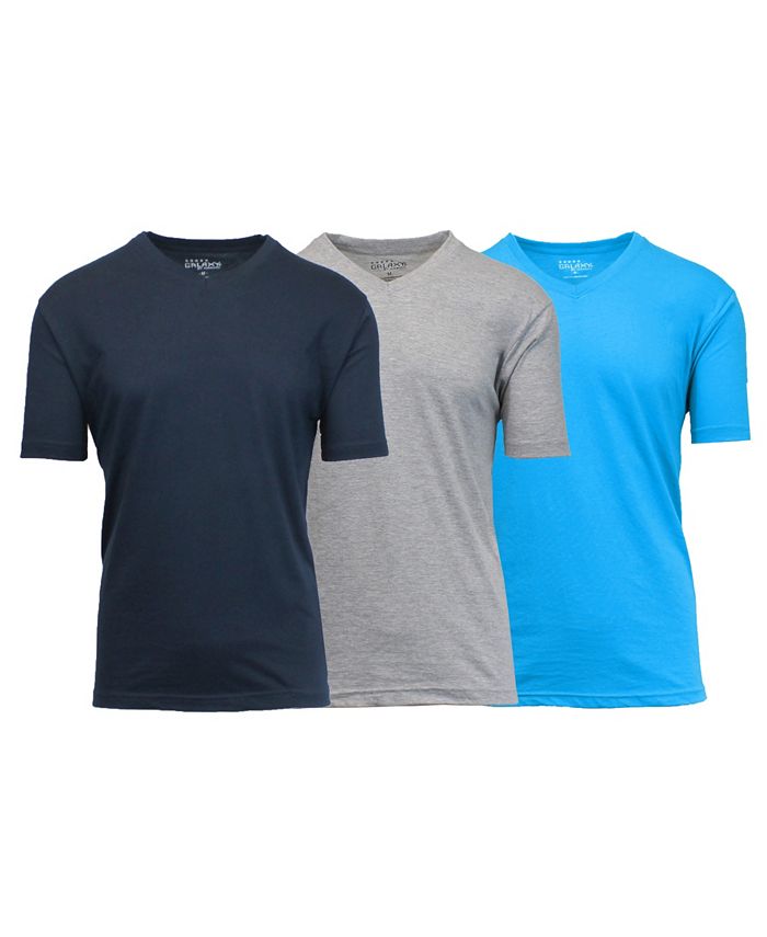 Galaxy By Harvic - Men's Short Sleeve V-Neck T-shirt, Pack of 3