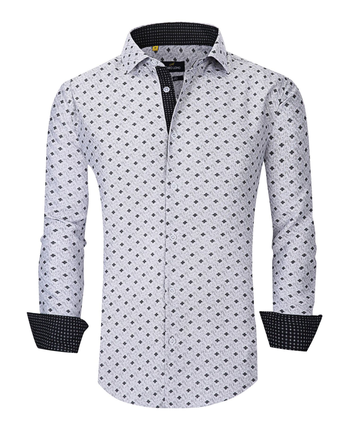 Men's Slim Fit Business Nautical Button Down Dress Shirt