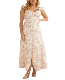 Rose-Print Maxi Dress