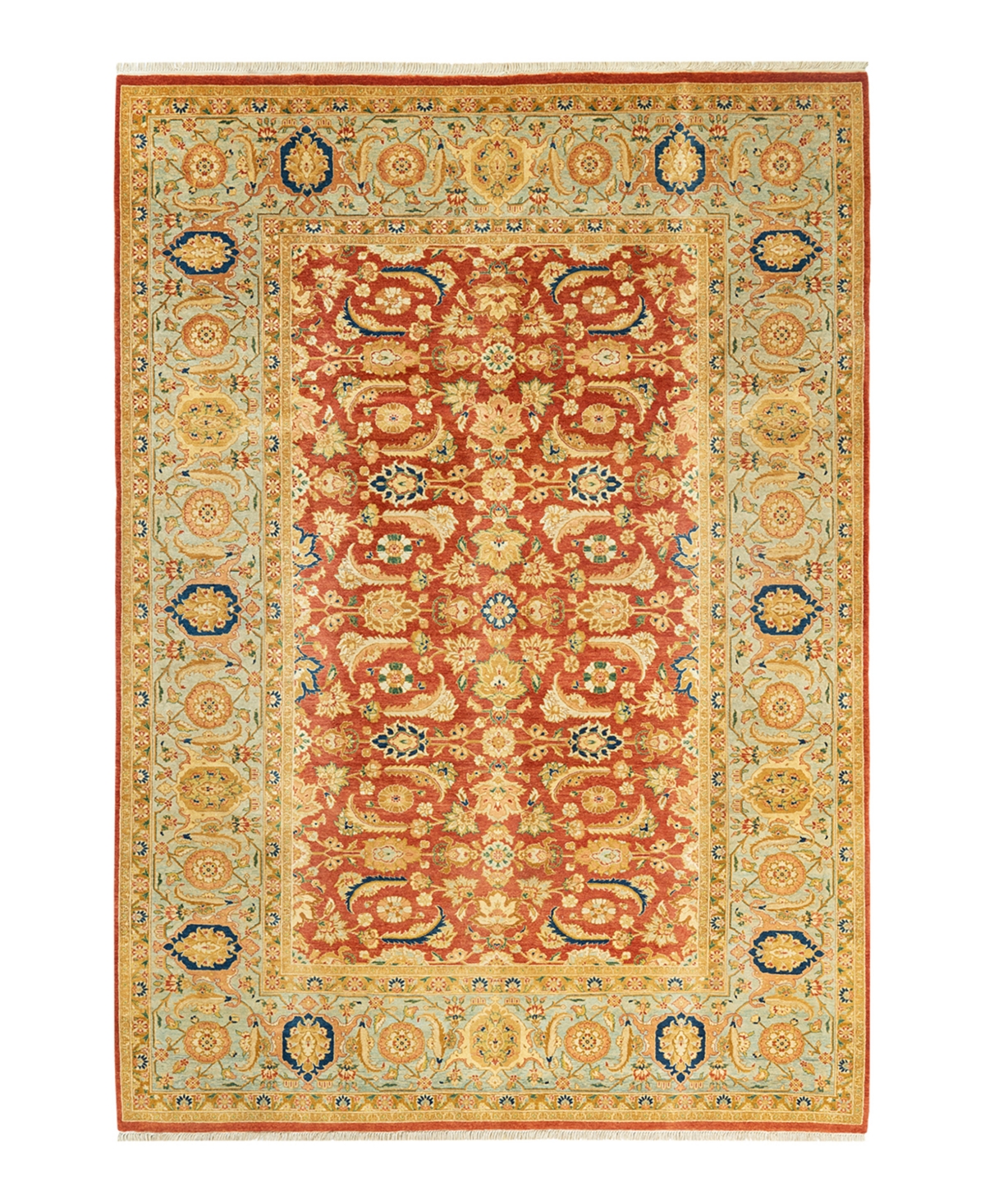 Closeout! Adorn Hand Woven Rugs Mogul M1210 6'3in x 8'10in Area Rug - Rust