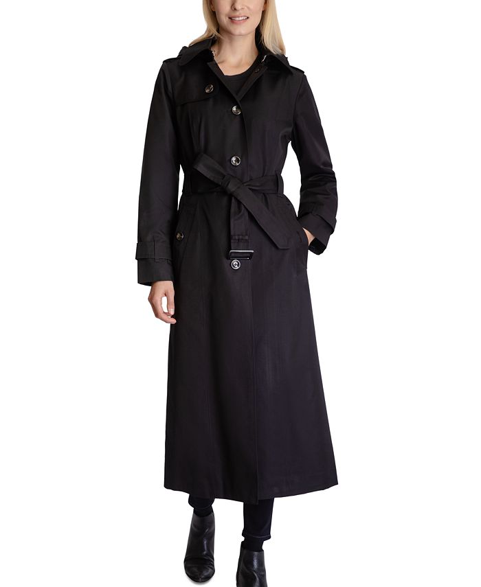 London Fog Hooded Maxi Trench Coat & Reviews - Coats & Jackets - Women ...
