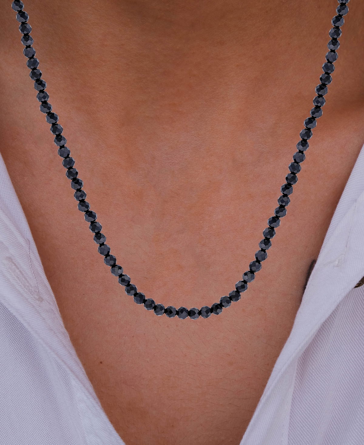 Spinel Rondelle Bead Statement Necklace (58-1/8 ct. t.w.) in Sterling Silver, 16
