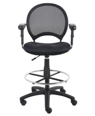 Mesh Drafting Stool with Adjustable Arms