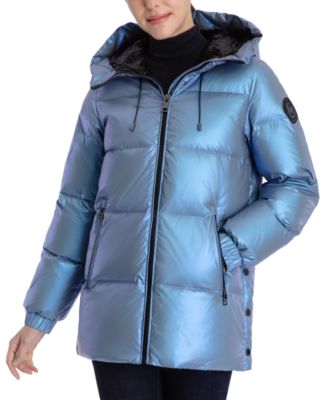 High-Shine Hooded Down Puffer Coat, Created for Macy's