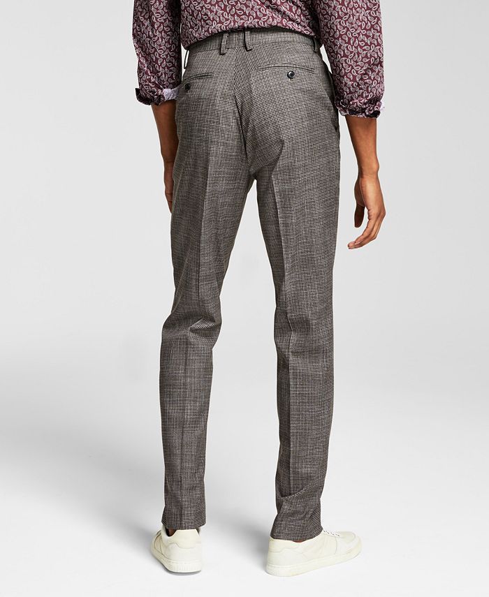 Alfani Mens Slim Fit Pattern Suit Separate Pants Gray Size 36x32 main image 1