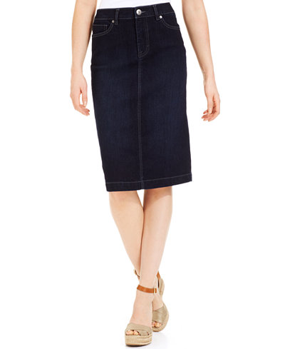 Style & Co Petite Denim Skirt, Rinse Wash, Only at Macy's - Skirts ...