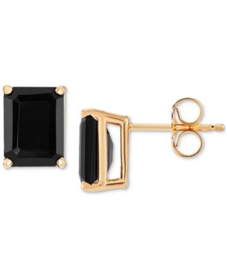 Macy's - Onyx Stud Earrings in 14k Gold