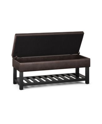 Cosmopolitan Traditional Rectangle Storage Ottoman Bench