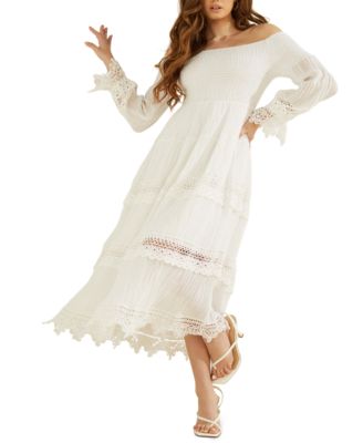 macys guess lace dress