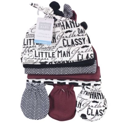 Essential 8-Piece Set Knotted Beanie Hats and Anti-Scratch Mitts