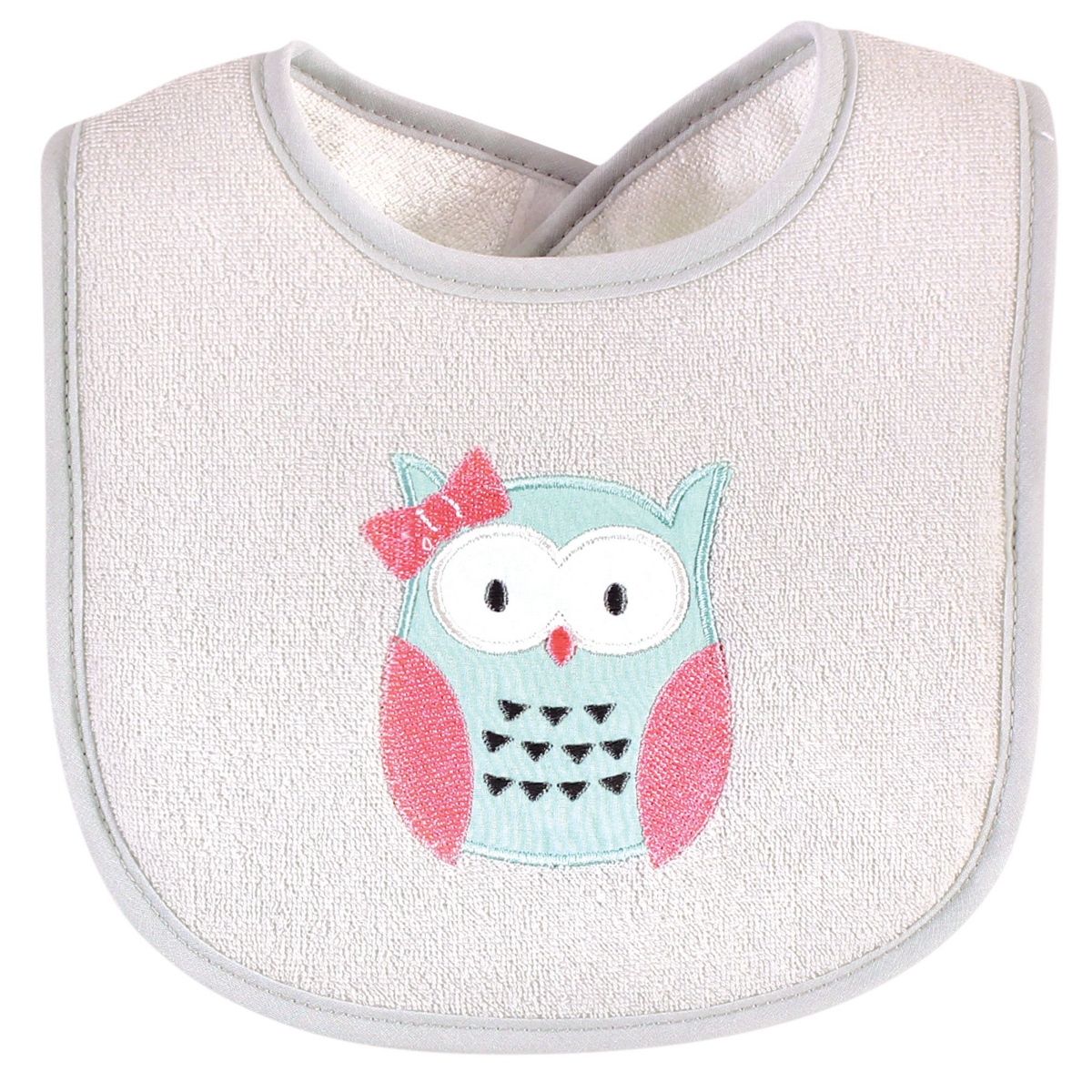 Hudson Baby Girls Cotton Terry Drooler Bibs with Fiber Filling