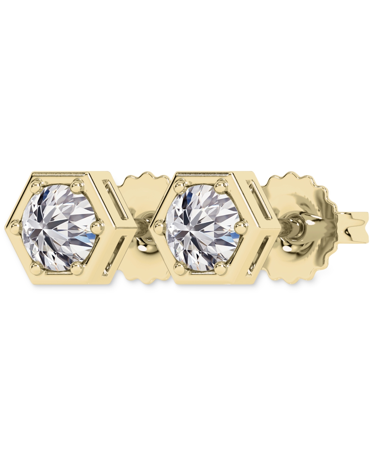 Portfolio by De Beers Forevermark Diamond Honeycomb Stud Earrings (1/2 ct. t.w.) - White Gold