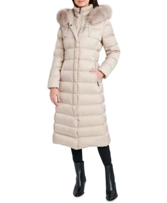 tahari maxi puffer coat