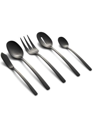 Beacon Black Satin 45-Piece Flatware Set, Service for 8