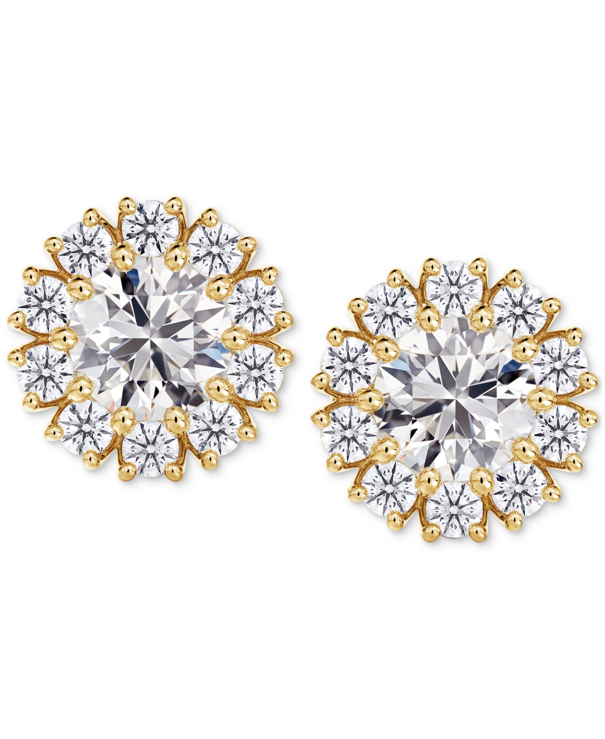 De Beers Forevermark Portfolio by De Beers Forevermark Diamond Halo Stud Earrings (1/2 ct. t.w.) in 14k White or Yellow Gold