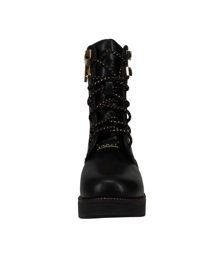 michael michael kors haskell glitter combat boot