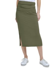 Ruched Midi Skirt