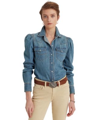 ralph lauren western shirt womens