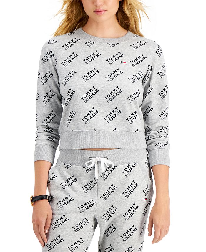 Tommy jeans all over print sweatshirt sales