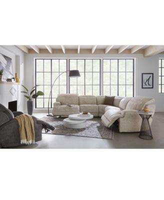 Sebaston 3-Pc. Fabric Sofa with 3 Power Motion Recliners, Created for Macy's