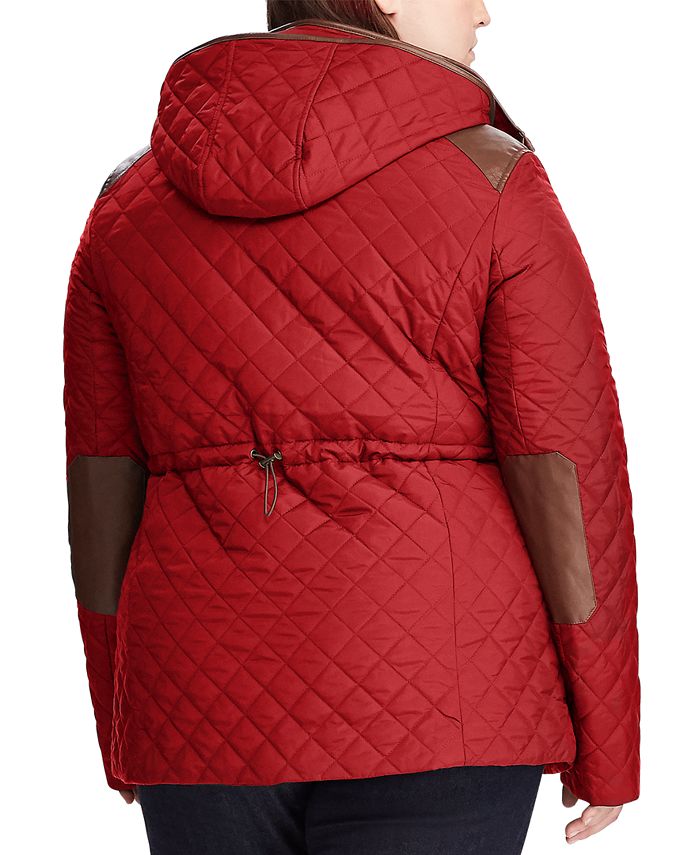 Lauren Ralph Lauren PlusSize Quilted Hooded Anorak Coat, Created for