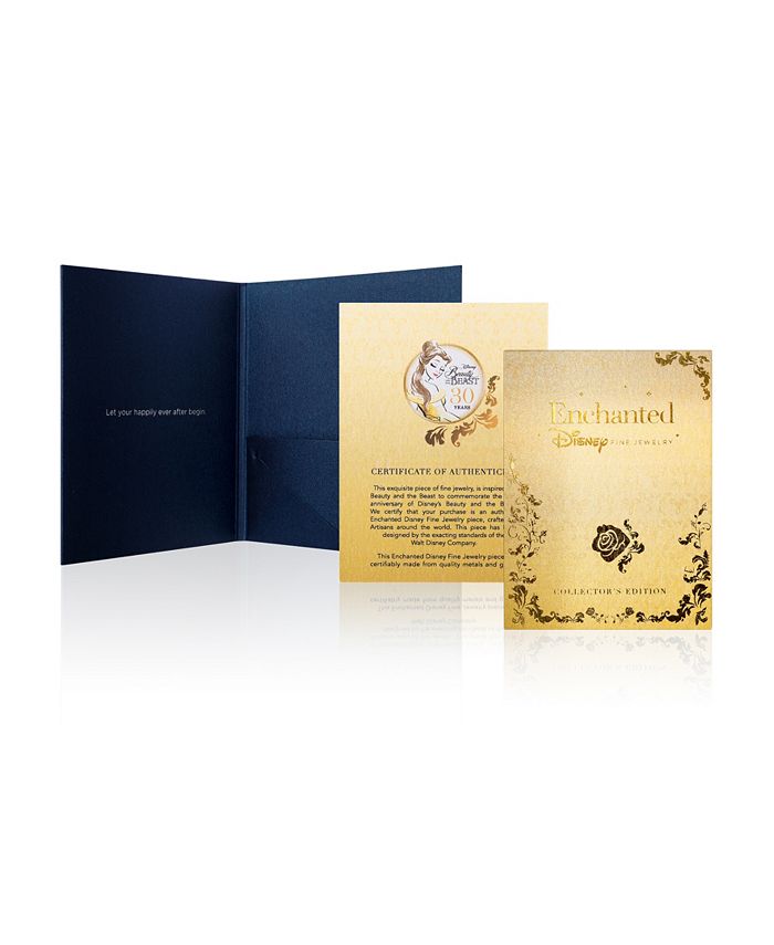 Enchanted Disney Fine Jewelry - Diamond Rose Belle Ring (1/10 ct. t.w.) in 14k Rose Gold