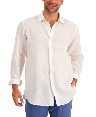 Club Room Men's 100% Linen Shirt, Created for Macy's - Macy's