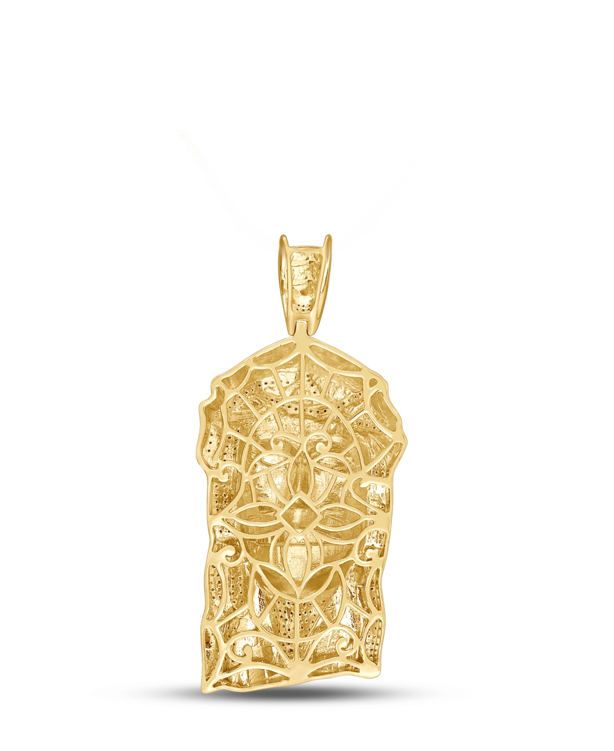 Men's Diamond Pharaoh Pendant (1/2 ct. t.w.) in 14kPlated Sterling Silver - Gold