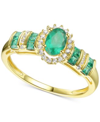 Macy's - Sapphire (1 ct. t.w.) & Diamond (1/8 ct. t.w.) Ring (Also in Emerald & Ruby)