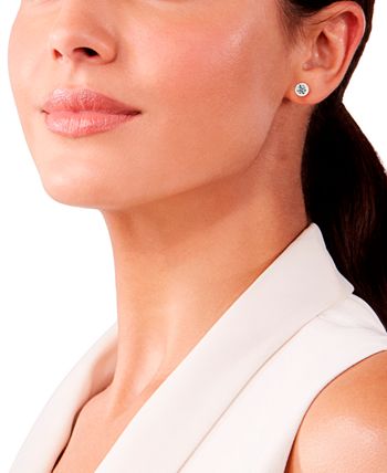 De Beers Forevermark - Diamond Bezel Stud Earrings (3/8 ct. t.w.) in 14k White Gold