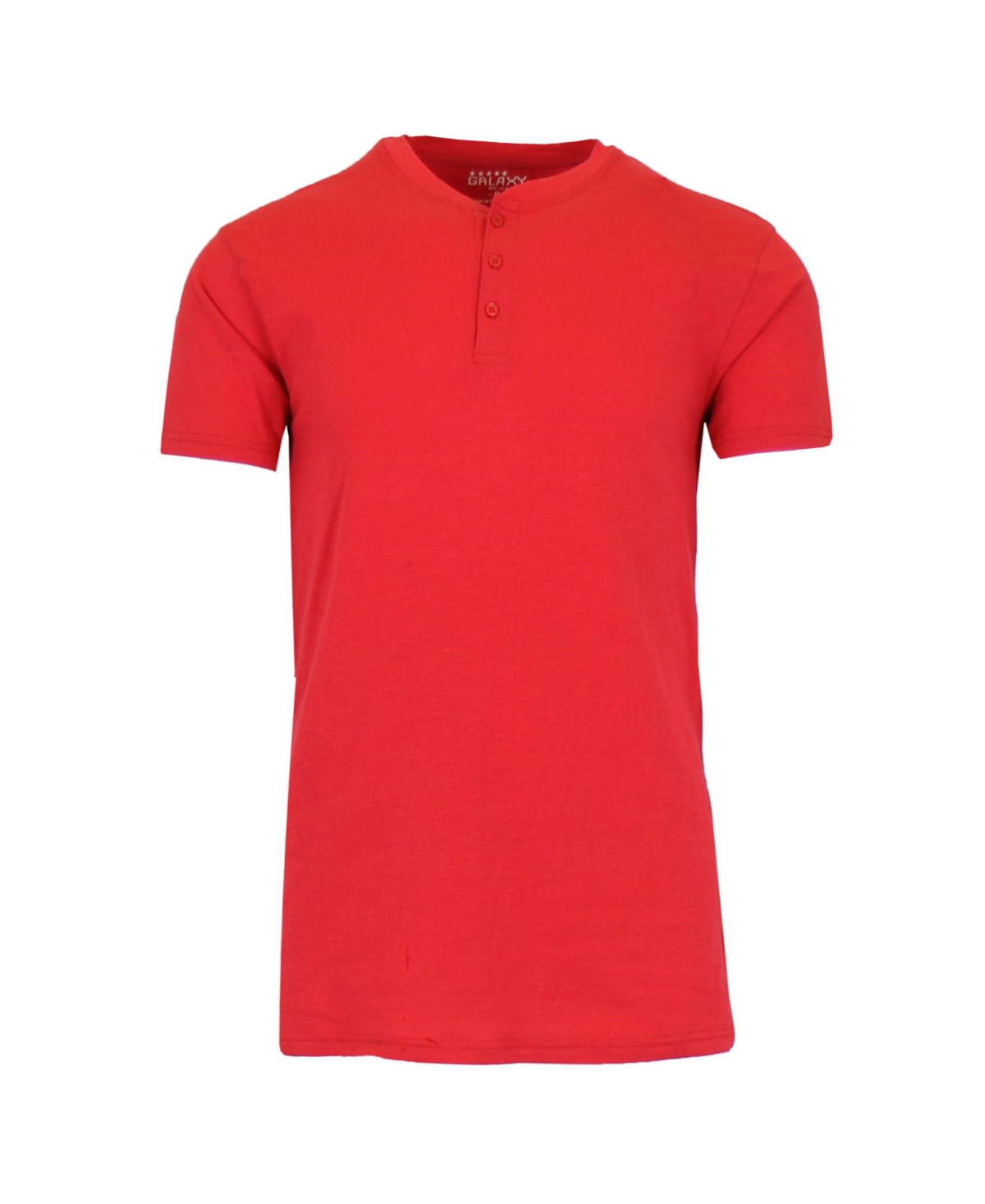 Men's Henley Slub T-shirt - Red