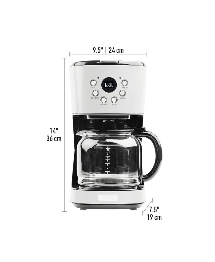 Haden Heritage 12Cup Programmable Coffee Maker with Strength Control