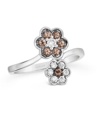 Chocolate Diamond&reg; & Vanilla Diamonds&reg; Ring (3/8 ct. t.w.) in 14k Rose, Yellow or White Gold 